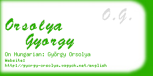 orsolya gyorgy business card